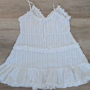 Lewkin White Ruffle Baby Doll Dress / See Description